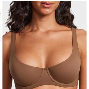 Shecurve Sealmess Unlined Underwire Balconette Bra Blk And Brown Set